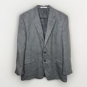 Hickey Freeman Dillard’s 44R Gray Wool Silk Sport Coat Blazer USA 2 Button
